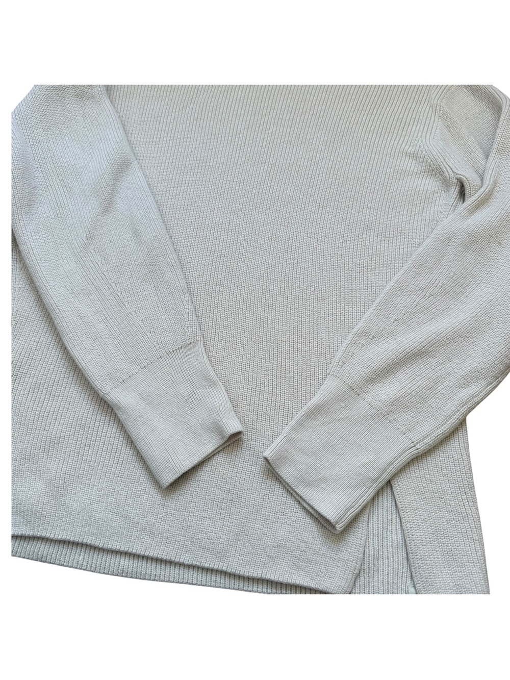 Lululemon Merino Wool Blend Ribbed Crewneck Sweater Size 4 White Opal - Picture 13 of 16